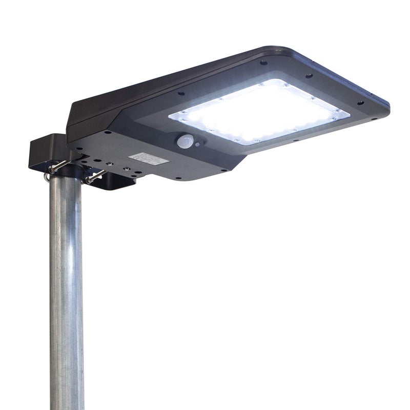 Wagan EL8586 1600 Lumen Integrated Solar Street Lamp Security Flood Light Motion Sensor Waterproof Weatherproof Dusk to Dawn Solar LED Light Lamp for Outdoor Garden Yard Path Parking Lot - Image 1